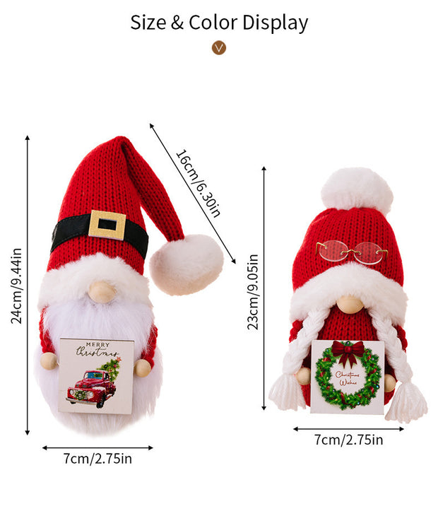 Creative New Christmas Knitted Hat Doll