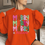 Merry Christmas E Cartoon Sweatshirt Festive Cute Gifts