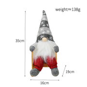 Christmas Decoration Props Snowflake Christmas Hat Rocking Chair Doll