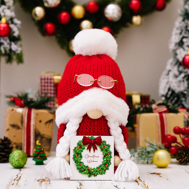 Creative New Christmas Knitted Hat Doll