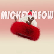 Christmas Antlers Knitted Hat Plush