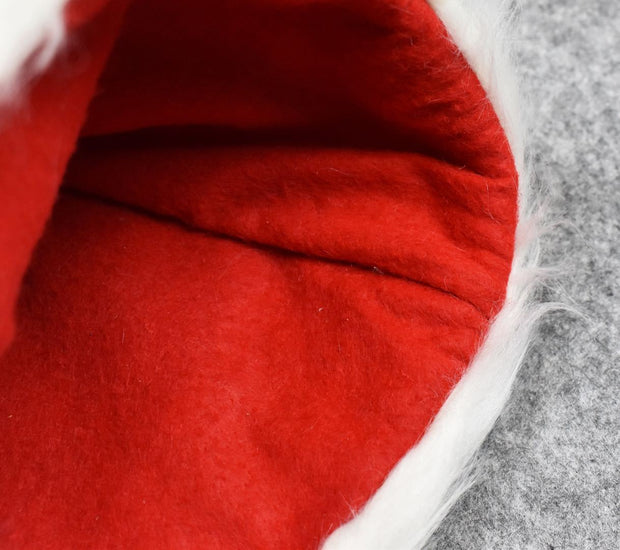 Christmas Decoration High-end Double-layer Plush Christmas Hat