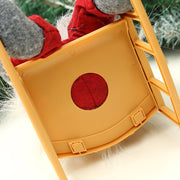 Christmas Decoration Props Snowflake Christmas Hat Rocking Chair Doll