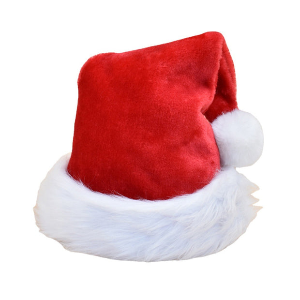 Christmas Decoration High-end Double-layer Plush Christmas Hat