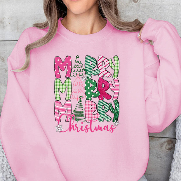 Merry Christmas E Cartoon Sweatshirt Festive Cute Gifts
